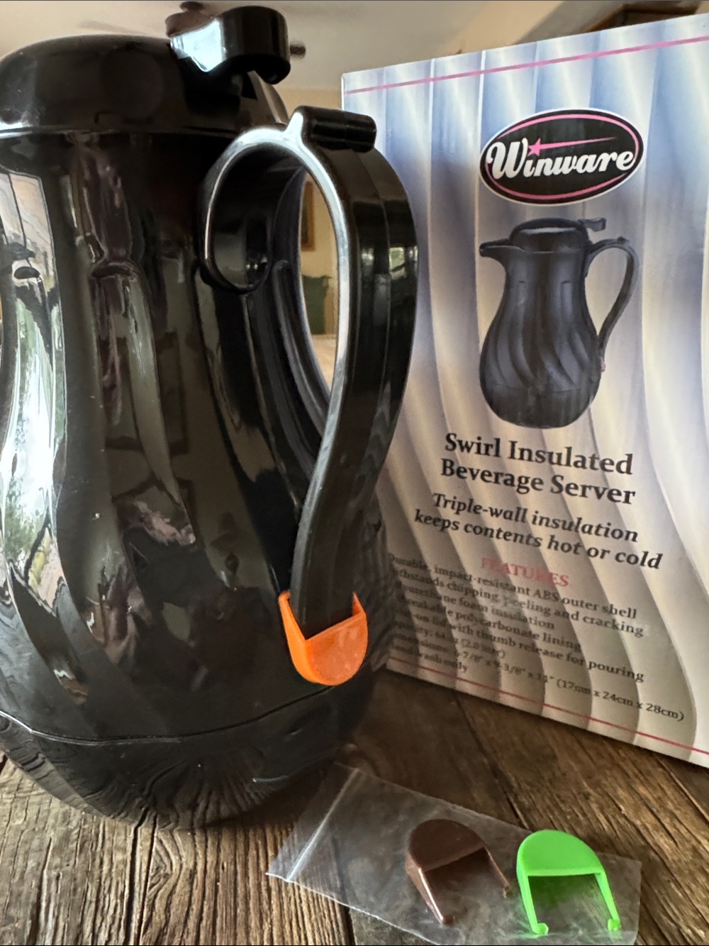 Black Ceramic Pitcher with Lid - Picture 7 of 7